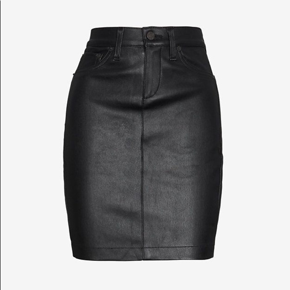 Rag & Bone Leather Pencil Skirt Black Mini Jean S